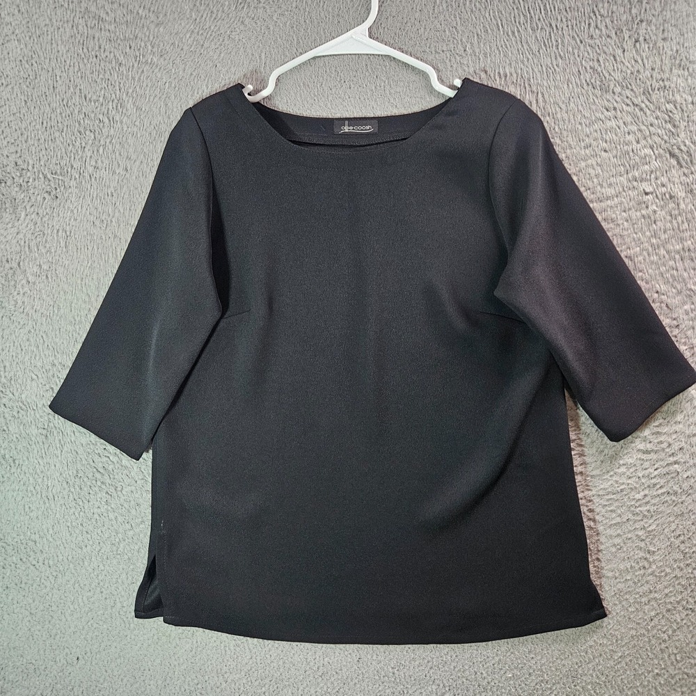 NEW Allie Coosh‎ Top Blouse Women Small Black Work Simple
